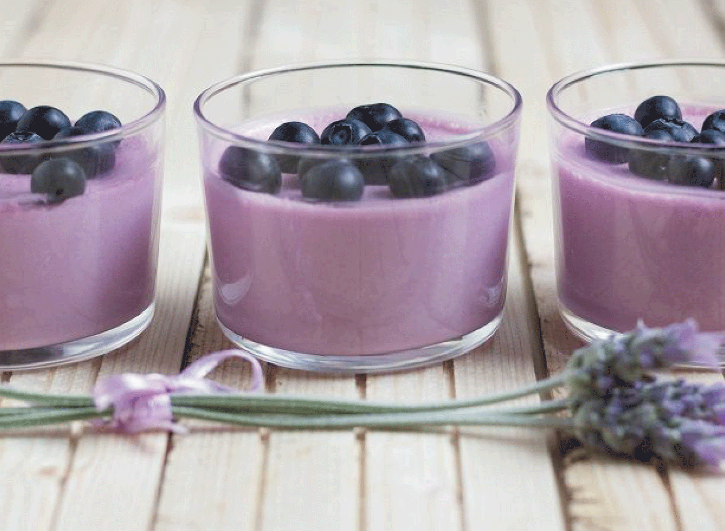 Receta saludable de mousse de arándanos